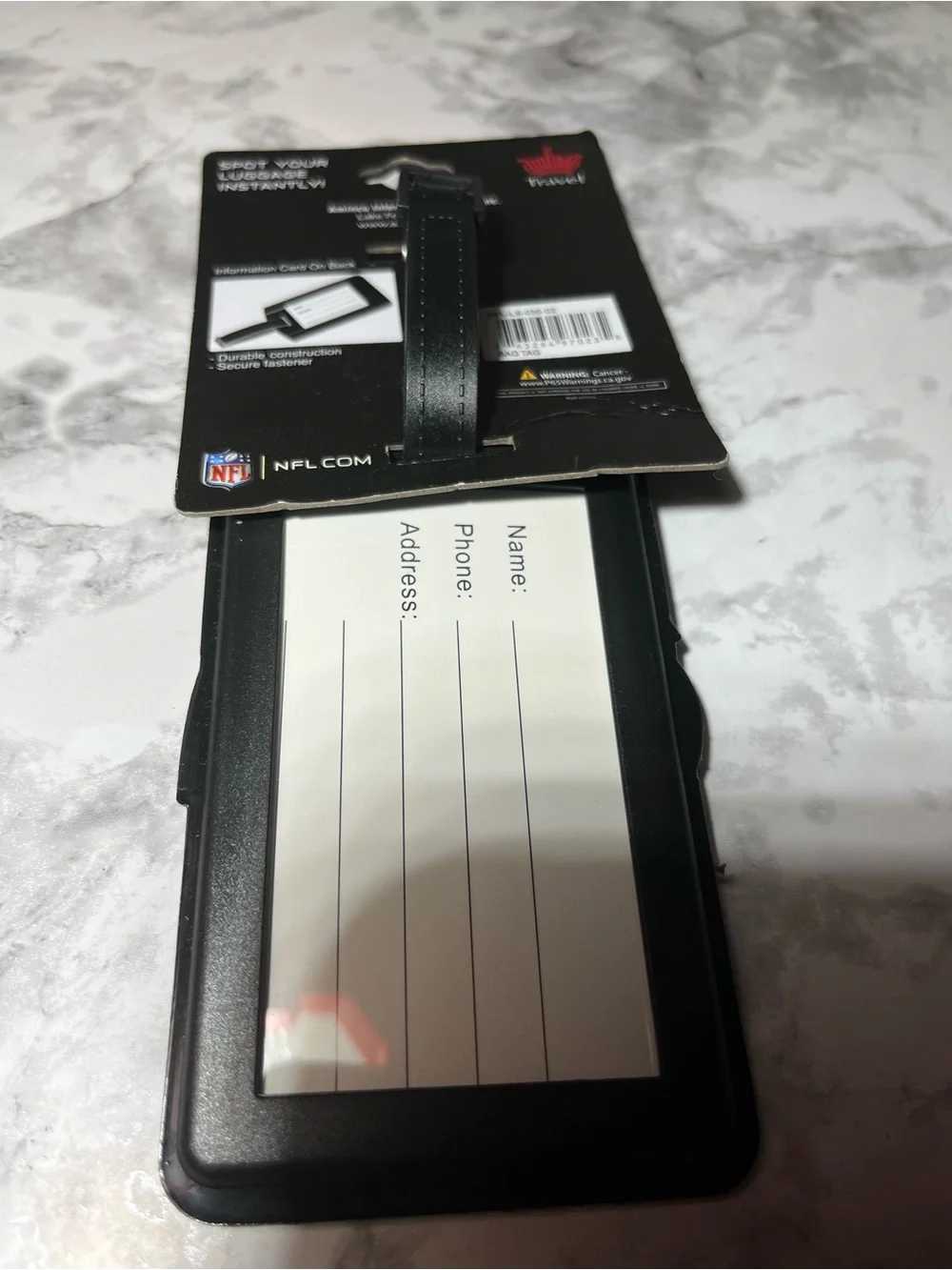 NFL Cincinnati Bengals Orange and Black Luggage Bag Tag